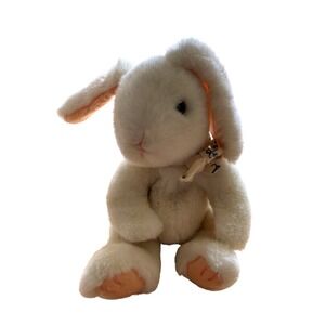 Vintage Russ Baby Paws Bunny Plush White Rabbit Floppy Ears Stuffed Animal Toy